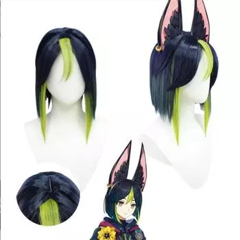 30 см Tignari Косплей Парик Игра Genshin Impact Sumeru Tignari Короткие Хэллоуин термостойкие волосы для косплея 30cm бежевый