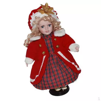 30 см винтажная керамическая кукла девушка фигурка человека в пальто шляпа костюм коллекционная #1