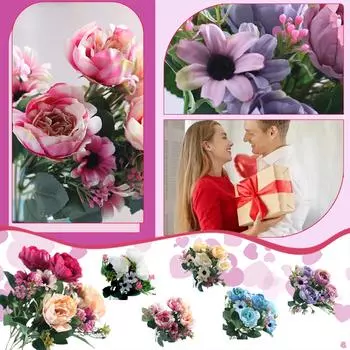 30 см высококачественные цветы пиона шелковый искусственный букет Babybreaths аксессуары DIY маленькие искусственные цветы ромашки свадебный домашний декор One Size синий