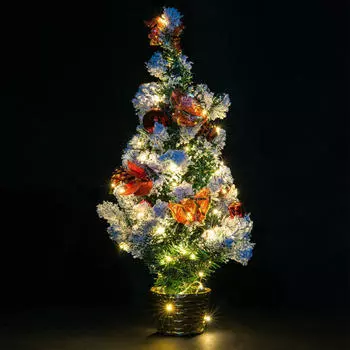 30 светодиодных мини-гирлянд с питанием от батарейки-таблетки из медной проволоки разноцветный