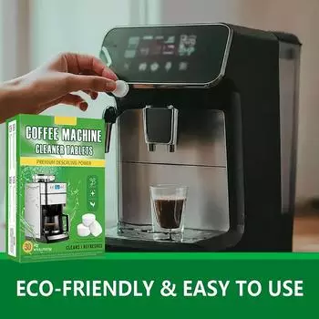 30 таблеток Таблетки для удаления накипи из кофемашин, Таблетки для очистки кофемашин, Средство для удаления накипи One Size