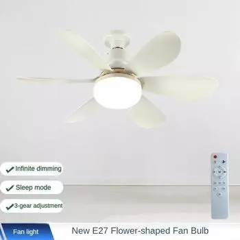 30 Вт/40 Вт E27 бытовой интеллектуальный вентилятор в форме цветка для детской спальни небольшой бесшумный вентилятор с дистанционным управлением 30w
