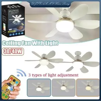 30 Вт/40 Вт E27, современное светодиодное освещение, умный потолочный вентилятор с дистанционным управлением, 3-ступенчатый бытовой регулируемый вентилятор, лампа 2-в-1