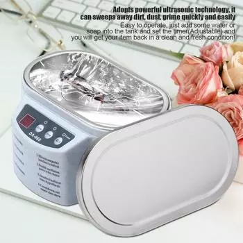 30 Вт + 50 Вт 500 мл Ультразвуковой очиститель 30 Вт + 50 Вт Мини Профессиональный Электрический Ультразвуковой Очиститель Ювелирные Изделия Машина Для Чистки Очков EU