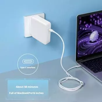 30 Вт 61 Вт 87 Вт 96 Вт USB C PD зарядное устройство адаптер переменного тока для MacBook Pro16 15 13 дюймов New Air 13 дюймов 2020/2019/2018 работает с Type C