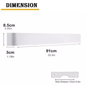 30 Вт 91 см светодиодные полосы настенные светильники для гостиной у кровати в сторону вверх и вниз настенные бра внутренние настенные светильники алюминий AU41 Warm White (2700-3500K) белый