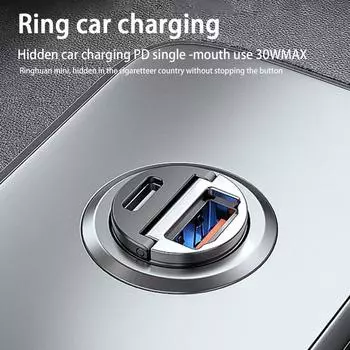 30 Вт Mini USB C автомобильное зарядное устройство PD QC 3.0 адаптер для быстрой зарядки автомобильный прикуриватель для iPhone 14 Pro Max 13 12 11 8 Plus B6R3