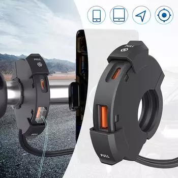 30 Вт мотоцикл USB QC3.0 быстрая зарядка мобильного телефона зарядное устройство для велосипеда мотоцикла водонепроницаемый TYPE-C зарядная подставка интерфейс SAE #467771