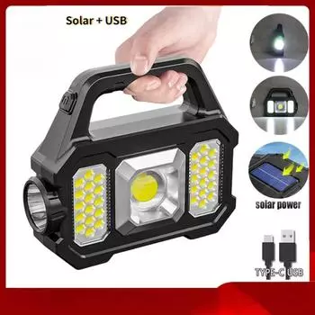 30 Вт НОВЫЙ USB перезаряжаемый супер яркий солнечный светодиодный фонарик для кемпинга с рабочими фонарями COB Ручные фонари на солнечных батареях прожектор Section COB-30W