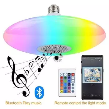 30 Вт RGB цветной Bluetooth-динамик потолочный светильник домашнее освещение дистанционное управление через приложение Bluetooth-динамик атмосферный потолочный светильник