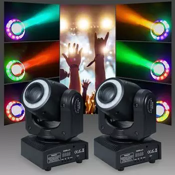 30 Вт сценический прожектор с вращающейся головкой, светодиодная лента, лучевой свет с 8 гобо, 8 цветов, вращающийся UK Plug
