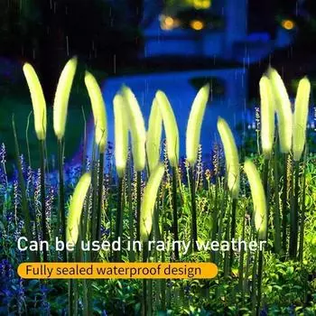 30 Вт Солнечный светодиодный светильник для улицы, сада, водонепроницаемый, с собачьим хвостом, для травы, с заземляющей вилкой, для загородного дома 1pcs