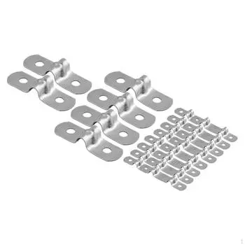 30 зажимов для кабелепровода Ремень с двумя отверстиями U-образный кронштейн Натяжные зажимы M5 Установка проволочного шнура из нержавеющей стали