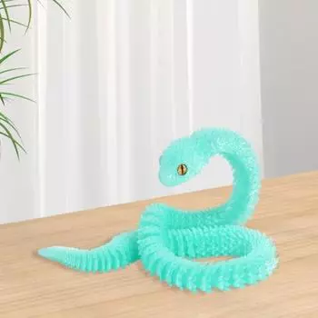 30cm/40cm/60cm 3D Printed Snake Ornament Movable Joints Bedside Table Snake Figurine Prank Toy 30cm синий