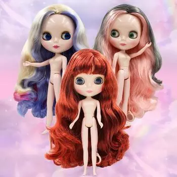 30cm 7 Moveable Joints Girl s Dress 3D Eyes Toy with Clothes Kids Toys for Girl Children Gift