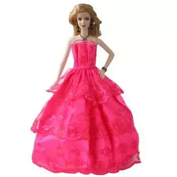 30cm Doll Clothes Wedding Dress Princess Train Skirt Evening Dress Girl Toy