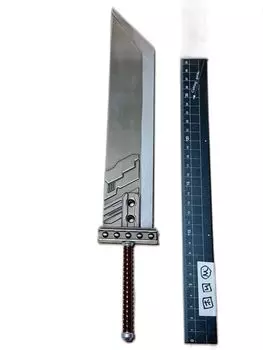 30cm White Buster Sword FF Final Fantasy Sword Mini Weapon Keychain Accessory Figure Doll Display ps4 ps5 Anime Game PC Computer Alloy Toy Metal