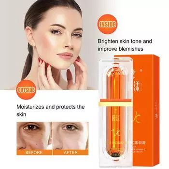 30g Five Vitamin C Tone-up Cream VC Whitening Brightening Skin Moisturizing Makeup Natural Care Y6J9 orange-30g