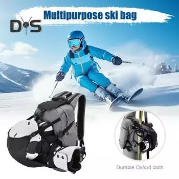 30л сумка для лыжных ботинок, мягкий лыжный рюкзак, водонепроницаемая сумка для сноуборда, лыжный рюкзак для ботинок, шлема, очков, перчаток серый