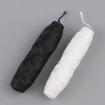 30M Экологичная зубная нить для гигиены полости рта Чистка зубов Воск Бамбуковая нить Катушка белый