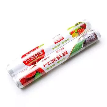 30M рулон прозрачной полиэтиленовой пищевой пленки: Одноразовая пленка для сохранения свежести на кухне, в холодильнике и для хранения продуктов питания 30cm слоновая кость