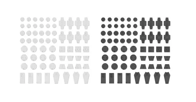 30MM индивидуальные детали из материала 1 белый набор индивидуальных деталей для пластиковых моделей [покупка набора] (Декор и серый)