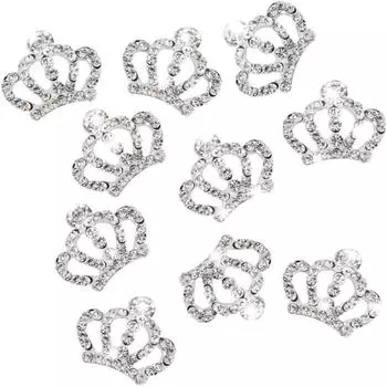 30pcs Alloy and rhinestone Crystal Crown Rhinestone Embellishments DIY Embellishments Bracelets
