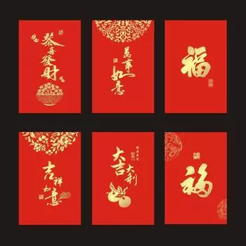 30pcs Chinese Style Luck Money Envelopes Traditional Lucky Money Pocket Red Pocket Chinese New Year B