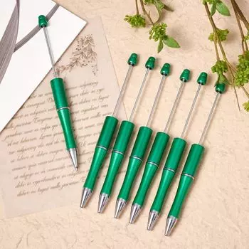 30Pcs Christmas Creative Plastic Beaded Pen Ballpoint Pen Printable Beadable Pen DIY Gift for Student Office Supplies 30Pcs чёрный