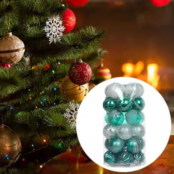 30Pcs Christmas Tree Ball Ornaments Xmas Decorative Baubles Decoration