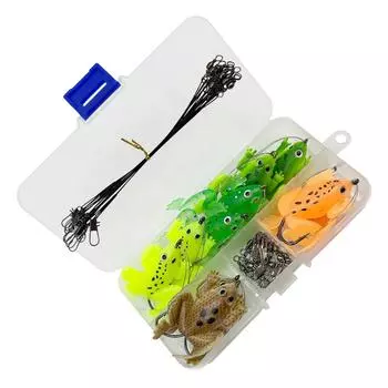 30Pcs Double Propellers Fishing Lures Soft Fish Lures Soft Large Feet Swimbaits Lures Swimbaits Artificial Frogs Lures