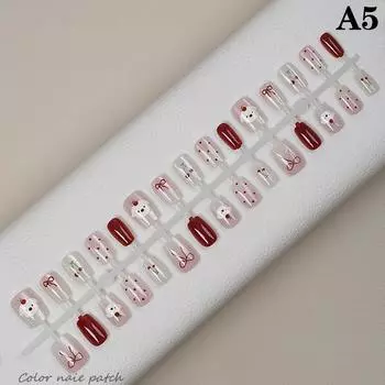 30Pcs Long False Nails Wearable Fake Nails Full Cover Detachable Press On Nails Diy Girls Nail Tips