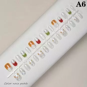 30Pcs Long False Nails Wearable Fake Nails Full Cover Detachable Press On Nails Diy Girls Nail Tips
