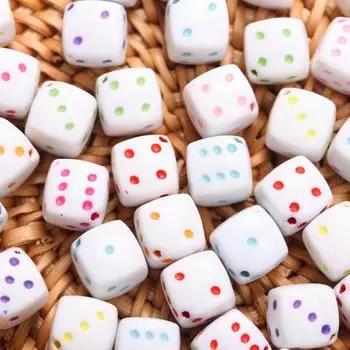 30pcs/lot 8mm Acrylic Spacer Square Shape Dice Beads For Jewelry Making DIY Bracelet Necklace Handmade Accessories