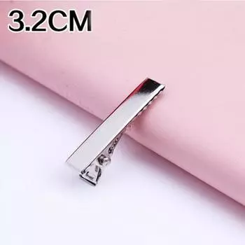 30PCS/Lot High Quality 3.2-5.5cm Silver-Color Black Hair Clips Flat Barrettes Iron Hairpins DIY Hair Accessories For Women Girls