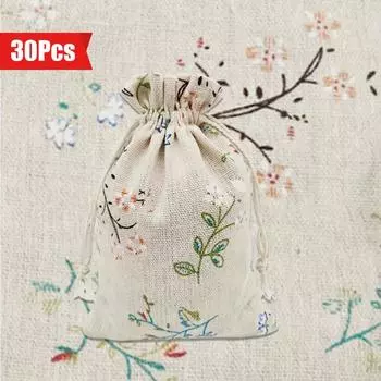 30pcs Reusable Rustic and Chic Packaging Drawstring Gift Bags - Perfect Decorative Supplies for Any Occasion 30pcs бежевый