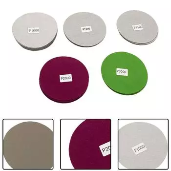 30 шт. шлифовальных дисков 125 мм 5 дюймов для влажной и сухой обработки с липучкой, зернистость 800-3000