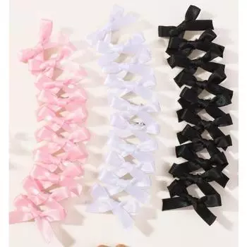 30pcs/set Mini Bowknot Hair Clips for Women Girls Sweet Lovely Colorful Ribbon Braided Hairpins Headwear Hair Accessories
