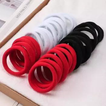 30Pcs/Set Solid Nylon Rubber Band for Girls Elastic Basic Hair Bands Headband Scrunchies Kids Ponytail Holder Hair Accessories