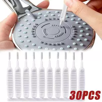 30PCS Shower Head Cleaning Brush Bathroom Nozzle Washing Anti Clogging Mini Brush Pore Phone Hole Brush Cleaner Toilet Accessory