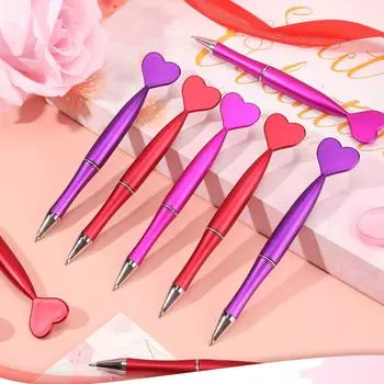 30Pcs Valentine s Day Heart Shape Pens Black Gel Ink Rollerball Pens for Office School Supplies Gift Kids Ballpoint Pens 3 Mix Colors чёрный