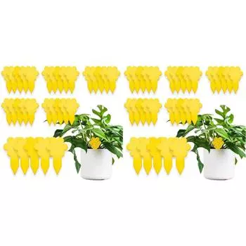 30шт липкие ловушки для фруктовых мух желтые липкие ловушки для насекомых для защиты садовых растений