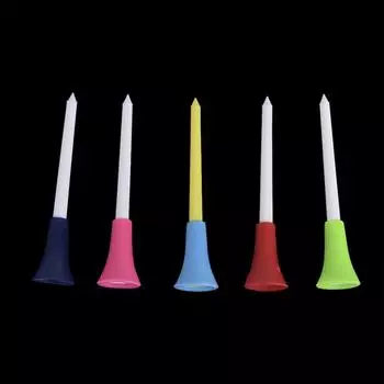 30шт разноцветные пластиковые футболки для гольфа 83 мм прочная резиновая подушка верхняя футболка для гольфа 83mm разноцветный