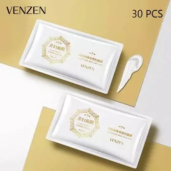 30шт VENZEN ниацинамид арбутин маска для омоложения кожи увлажняющая маска для сна 30PCS розовый