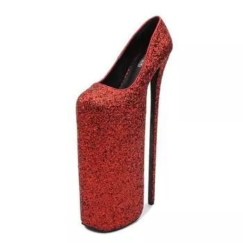 30СМ водонепроницаемый стол большой размер туфли-стилет на высоком каблуке сексуальная женская обувь 35 красный