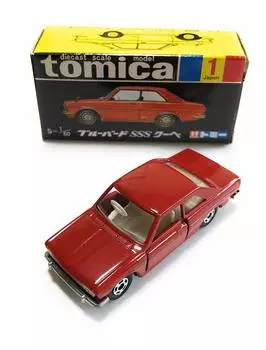 30th Anniversary Reprint Black Box Tomica Bluebird SSS Coupe Door [Tomica Tomica] № 1 / открывание/закрывание синий