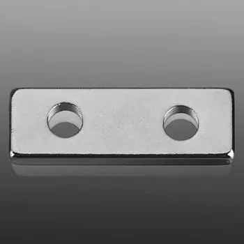 30x10x5 мм N35 кубовидный супер сильный редкоземельный неодимовый магнит на холодильник с двумя отверстиями