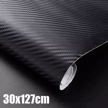 30x127 см Автомобильные 3D-наклейки из углеродного волокна в рулонах, виниловая пленка для самостоятельного изготовления, декоративная наклейка из углеродного волокна для салона автомобиля 10x127cm