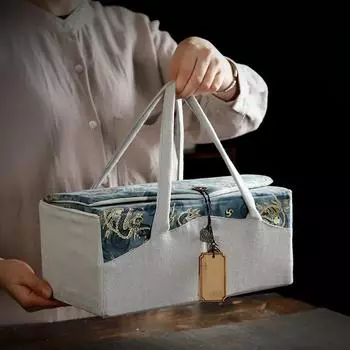 30x16.5x13 см китайские бесплатные чайные пакетики для чашек, сумка, внутренняя регулируемая, для переноски чая в машине, органайзер, утолщенная сумка-тоут Only Storage Bag