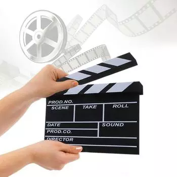30x27 см запись видеоблога реквизит для киносъемки ТВ фильм видеосцена вагонка с хлопушкой